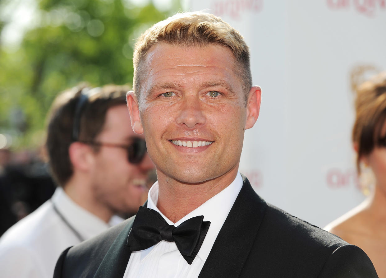 LONDON, ENGLAND - MAY 27:  (EMBARGOED FOR PUBLICATION IN UK TABLOID NEWSPAPERS UNTIL 48 HOURS AFTER CREATE DATE AND TIME. MANDATORY CREDIT PHOTO BY DAVE M. BENETT/GETTY IMAGES REQUIRED)  John Partridge arrives at the Arqiva British Academy Television Awards 2012 at Royal Festival Hall on May 27, 2012 in London, England.  (Photo by Dave M. Benett/Getty Images)