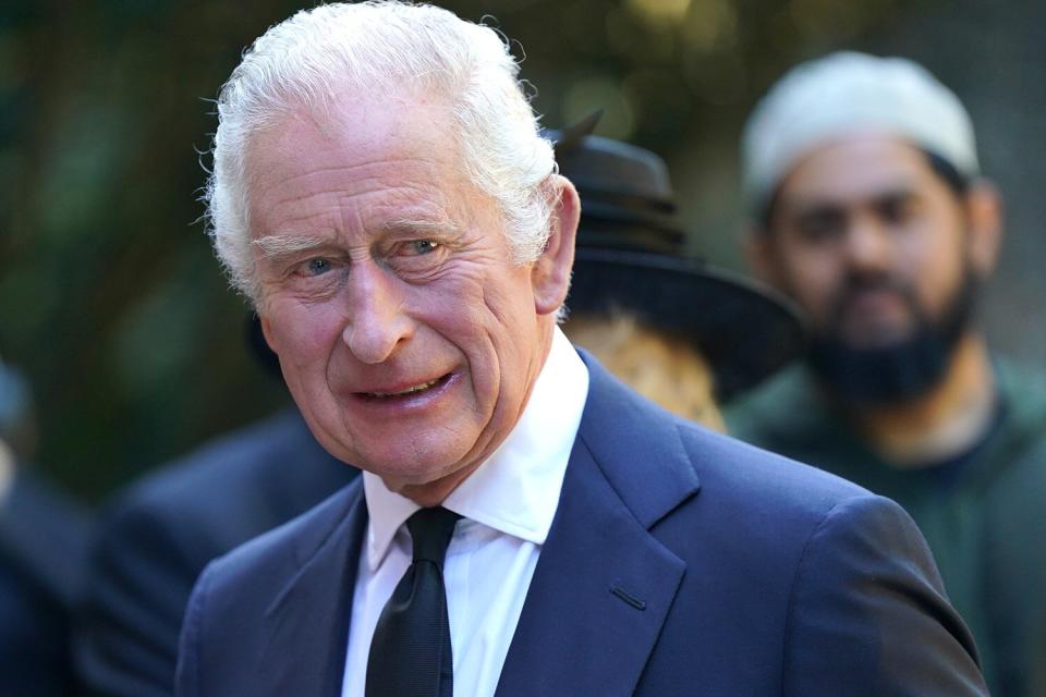 King Charles III and the Queen Consort arrive at Llandaff Cathedral in Cardiff, for a Service of Prayer and Reflection for the life of Queen Elizabeth II.