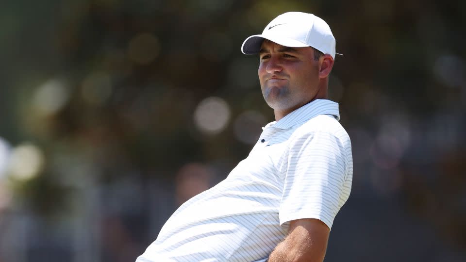 Scheffler was uncharacteristically frustrated during the second round. - Gregory Shamus/Getty Images