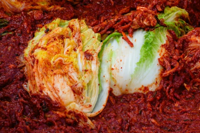 Cabbage is the key ingedient in kimchi, the fiery fermented national dish of South Korea (ANTHONY WALLACE)