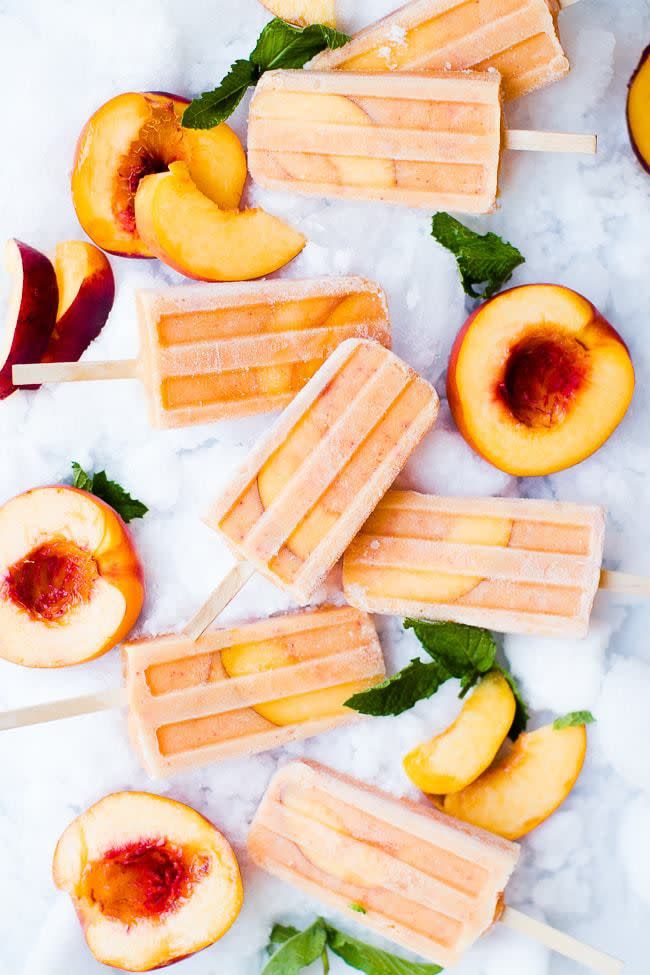 Fruit Lovers | Dessert: Peach Popsicles
