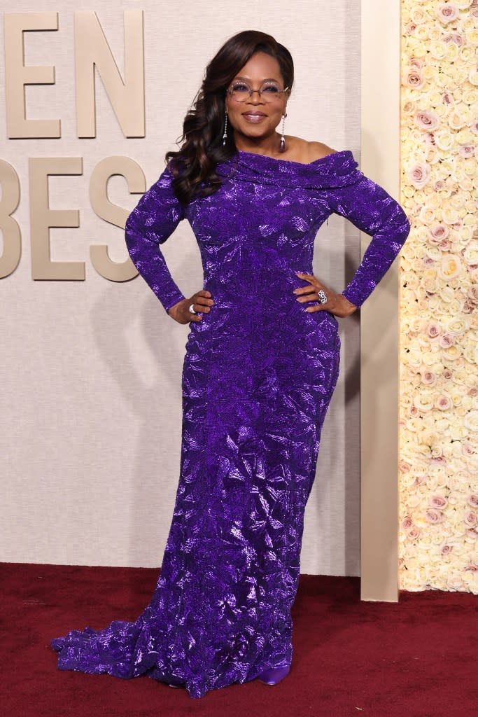 Oprah Winfrey attends the 81st Annual Golden Globe Awards at The Beverly Hilton on January 07, 2024 in Beverly Hills, California.