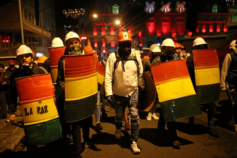 Protest against Bolivia's President Evo Morales in La Paz