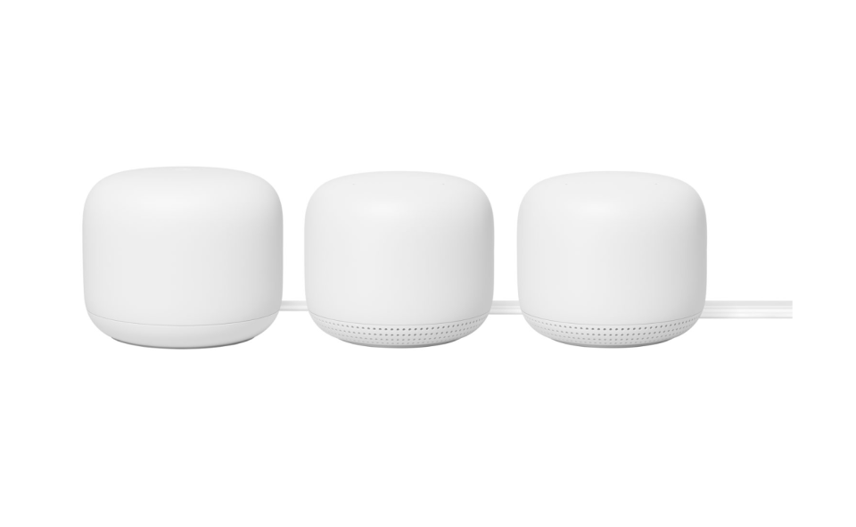 Google Nest Wifi 5 Router with 2 Points - 3 Pack. Image via Best Buy Canada.