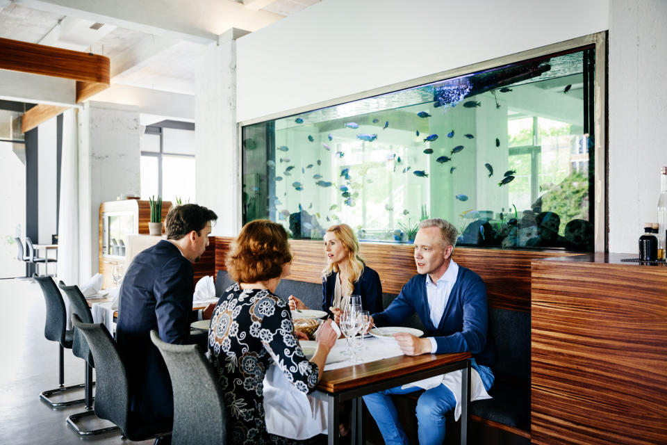 people having lunch