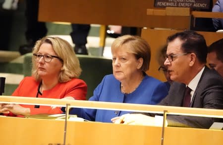 German Chancellor Merkel attends the 2019 United Nations Climate Action Summit at U.N. headquarters in New York City, New York, U.S.