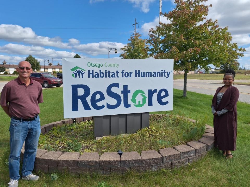 Randy Urban and Aini Abukar of the Otsego-Antrim Habitat for Humanity chapter and the organization's Gaylord ReStore. The group also operates one in Mancelona.