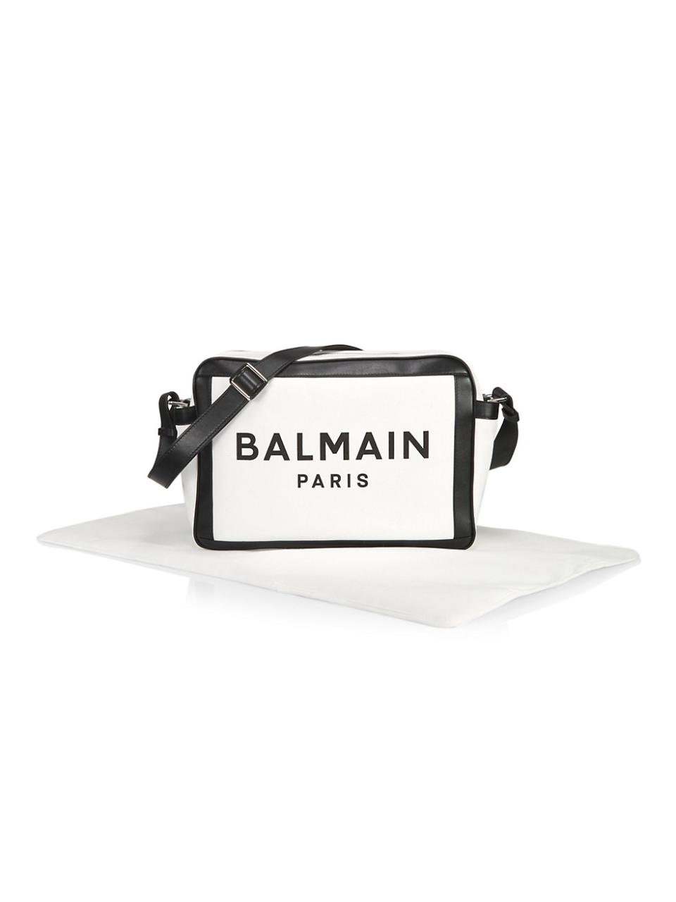 <p><a href="https://www.saksfifthavenue.com/product/balmain-logo-diaper-bag-0400016953382.html" rel="nofollow noopener" target="_blank" data-ylk="slk:Shop Now;elm:context_link;itc:0;sec:content-canvas" class="link ">Shop Now</a></p><p>Logo Diaper Bag</p><p>saksfifthavenue.com</p><p>$1008.00</p><span class="copyright">saksfifthavenue.com</span>