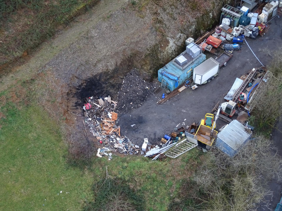 The quarry area. (PA/Dyfed Powys Police)