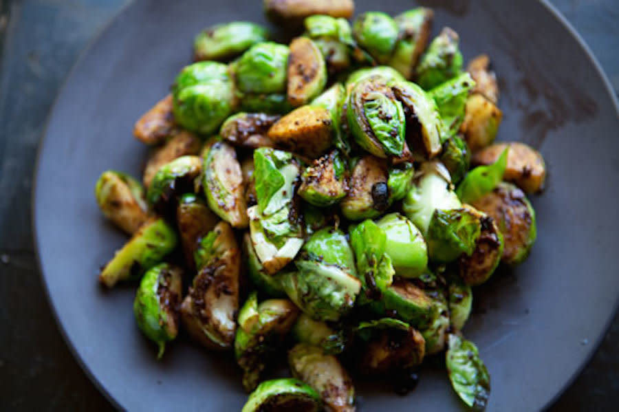 <strong>Get the <a href="http://www.simplyrecipes.com/recipes/brussels_sprouts_with_black_bean_garlic_sauce/" target="_blank">Brussels Sprouts With Black Bean Garlic Sauce recipe</a> by Simply Recipes</strong>