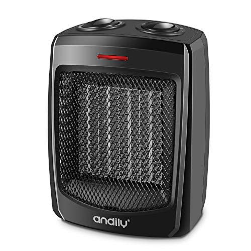 andily Space Heater Electric Heater for Home and Office Ceramic Small Heater with Thermostat, 750W/1500W (Amazon / Amazon)