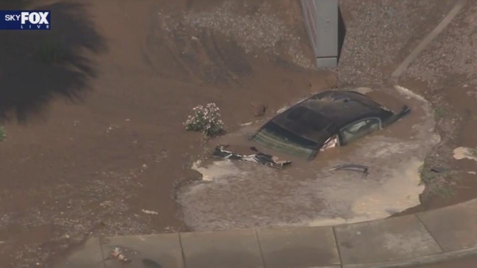 <div>Four people were hurt when a crash on May 8 left a car sinking in the mud near 75th and Virginia Avenues in west Phoenix.</div>