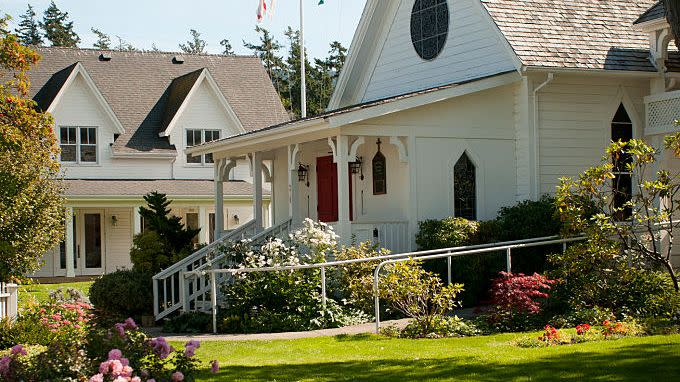 emmanuel episcopal church in eastsound village on orcas island washington state, usa