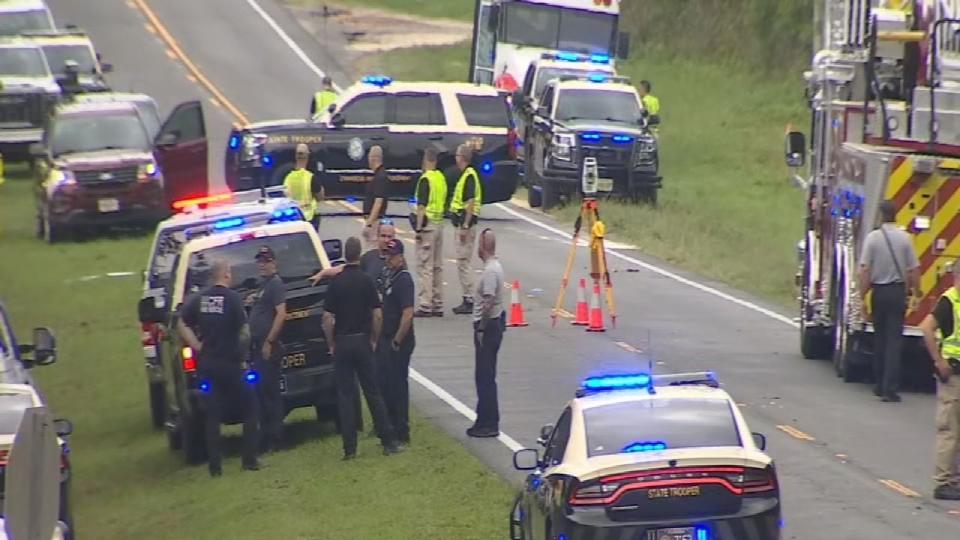 Eight people died and almost  40 others were injured when a bus carrying farm workers collided with a pickup truck on State Road 40 in Marion County early Tuesday morning, according to the Florida Highway Patrol.