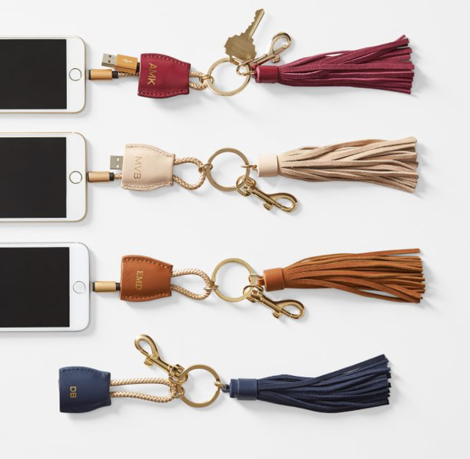 60) Power Up Lightning to USB Tassel Keychain