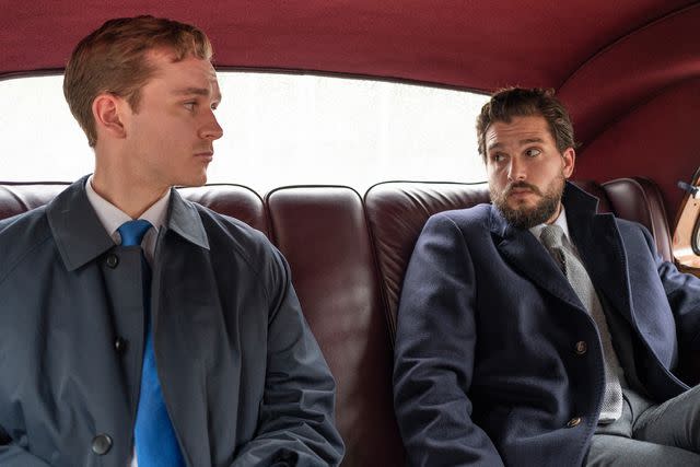 <p>Simon Ridgway</p> Harry Lawtey and Kit Harington in 'Industry' season 3 on HBO