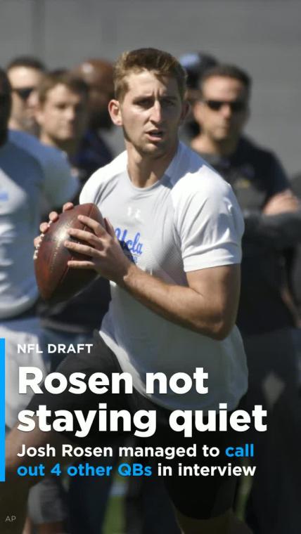 Josh Rosen managed to call out 4 other QBs in single answer during interview