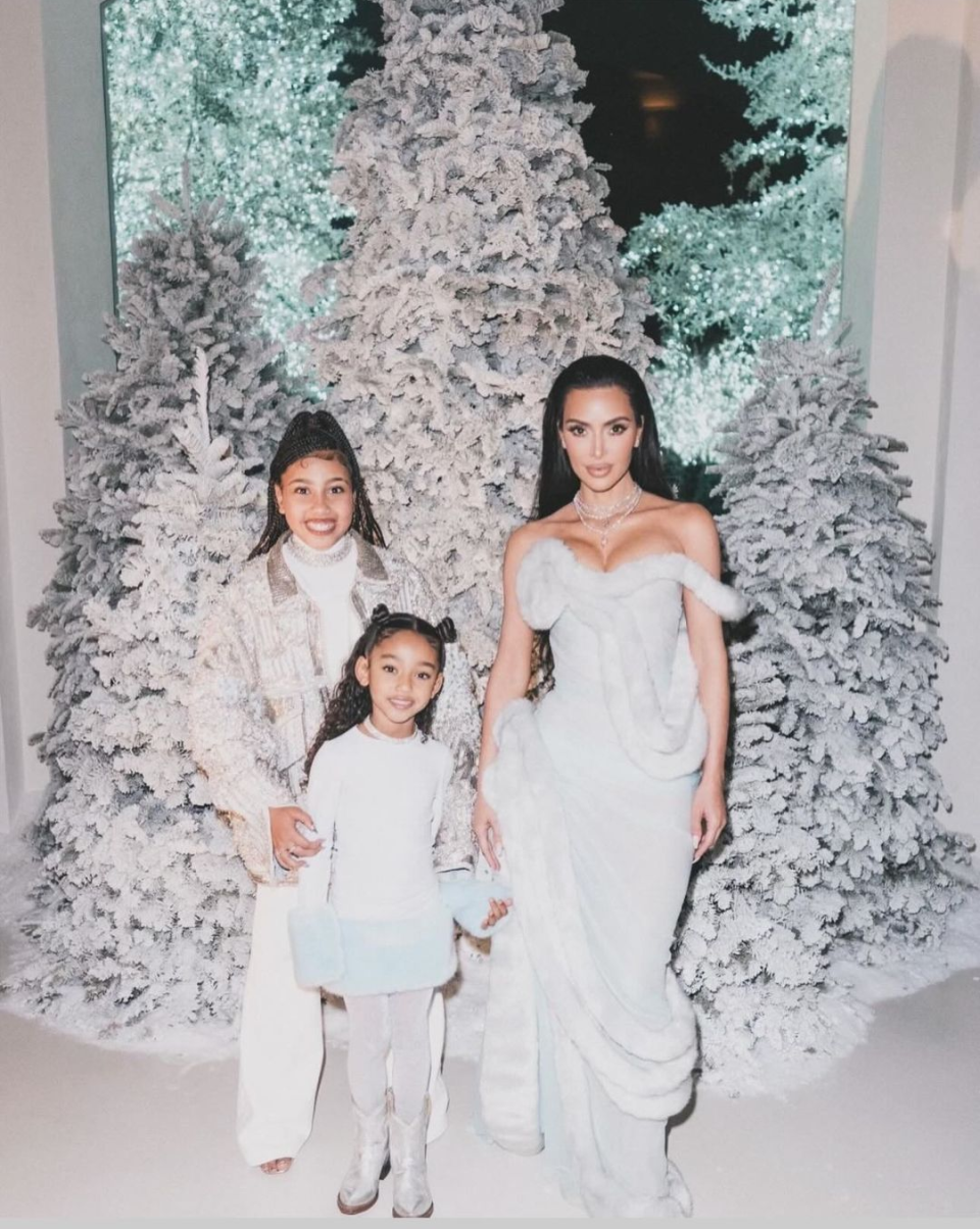 Kim Kardashian, North West, and Chicago West