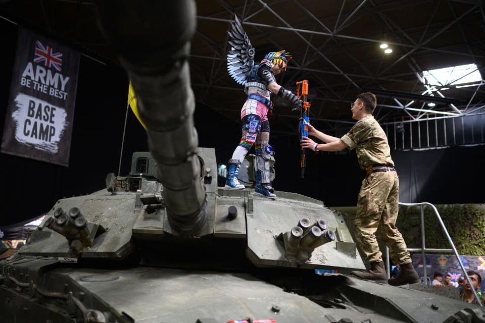 Army personnel at Insomnia Games Festival