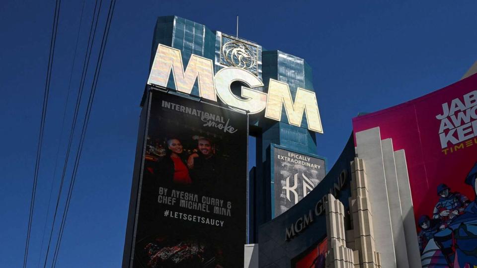 PHOTO: An exterior view of MGM Grand hotel and casino, after MGM Resorts shut down some computer systems due to a cyber attack in Las Vegas, Sept. 13, 2023. (Bridget Bennett/Reuters)