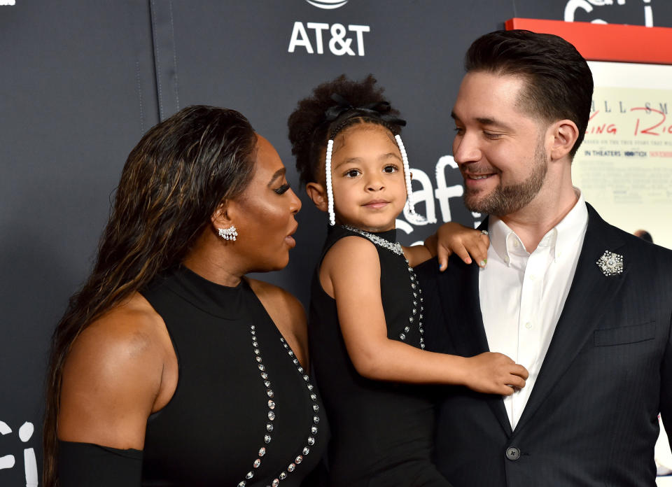 Serena Williams, Alexis Olympia Ohanian Jr. and Alexis Ohanian