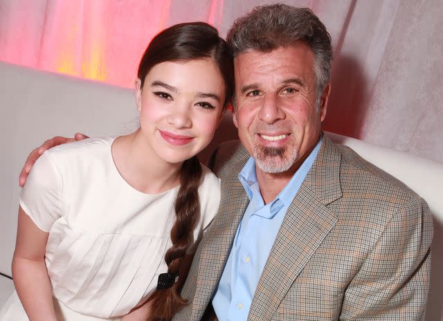 <p>Eric Charbonneau/WireImage</p> Hailee Steinfeld and dad Peter Steinfeld at The Hollywood Reporter Nominees' Night celebrating the Ten Best Pictures Nominees on February 24, 2011 in Los Angeles, California.