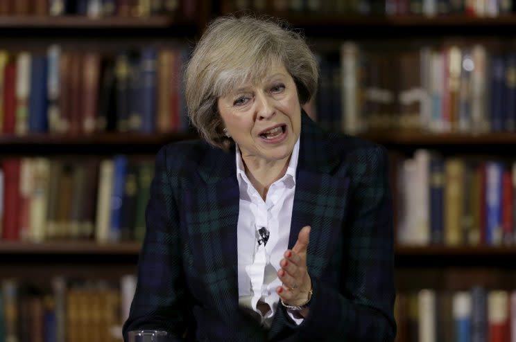 Britain's Home Secretary, Theresa May, launches her leadership bid for Britain's ruling Conservative Party. (Photo: Matt Dunham/AP)