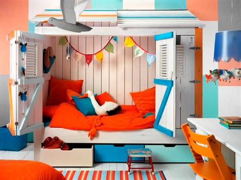 Colorful Cupboard Bed 