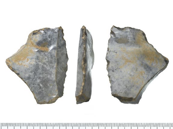 A Paleolithic flint found at the site of the new U.S. Embassy in London.