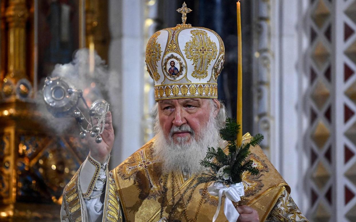 Patriarch Kirill is said to have used the codename 'Mikhailov' while reportedly collecting information for the KGB in Switzerland - Kirill Kudryavtsev/AFP via Getty Images