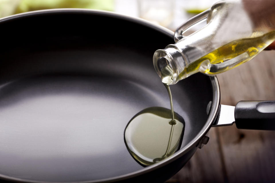 Cooking with olive oil doesn't eradicate the health benefits, new research has suggested (Getty)