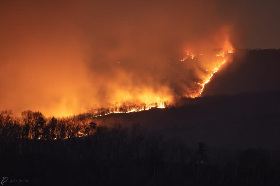 South end of the Waterfall Mountain Complex on the evening of Wednesday, March 20, 2024. (Image courtesy of Peter Forister Photography)