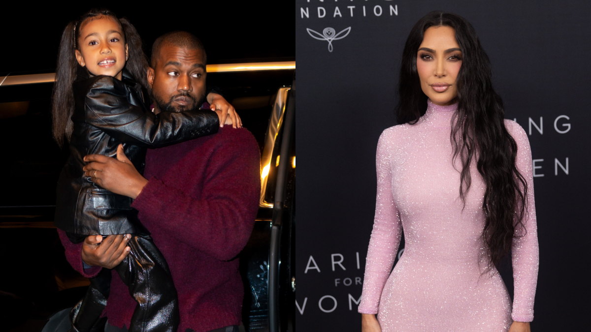 Kim Kardashian take their seats as Kanye West launches Yeezy 3