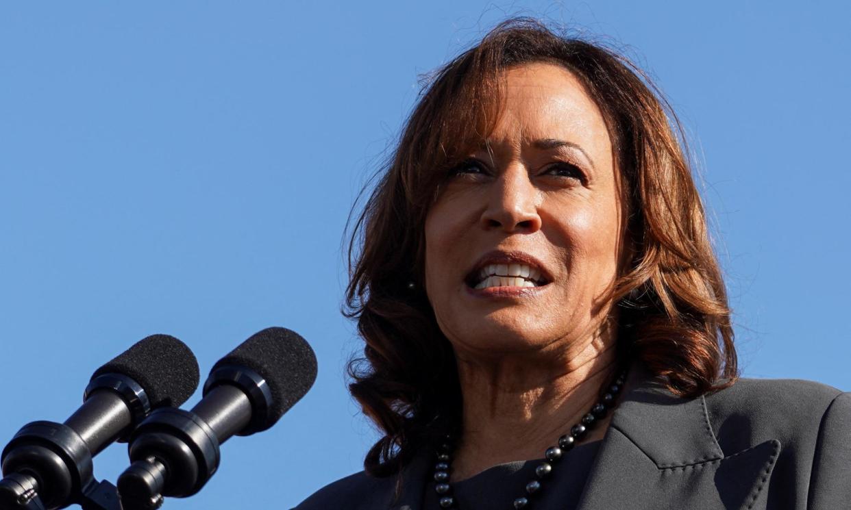 <span>Kamala Harris speaks in Selma, Alabama, on 3 March 2024.</span><span>Photograph: Megan Varner/Reuters</span>