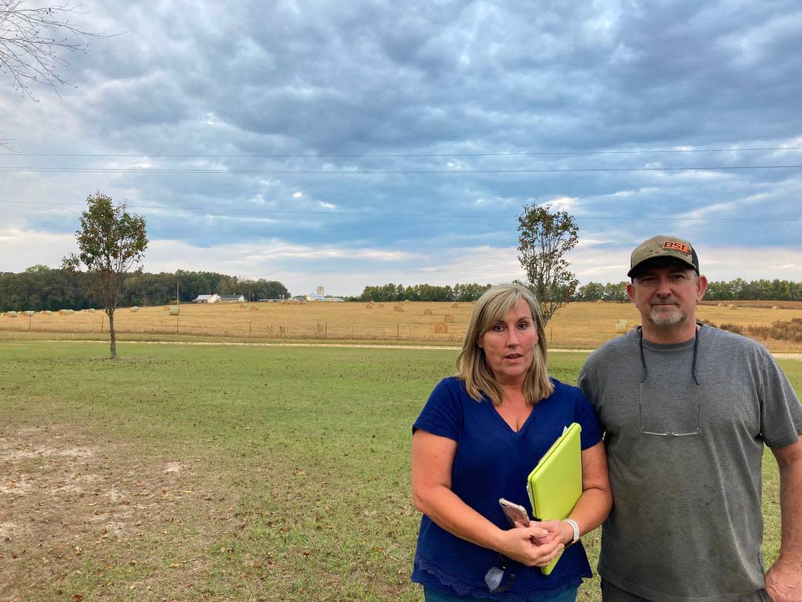 Kim and Jamie Weatherford live in rural Darlington County. They claim that sludge used as farm fertilizer in South Carolina’s Pee Dee region has polluted their well water with toxic chemicals. The U.S. Environmental Protection Agency has provided them water filters in an effort to protect them from the chemicals. Photo taken Nov. 2, 2022.