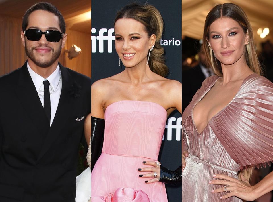 Pete Davidson, Kate Beckinsale, Gisele Bundchen