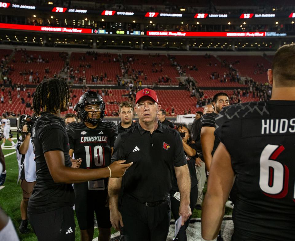 Louisville and Jeff Brohm had plenty to celebrate after a 56-0 win over Murray State on Sept. 7. But the Cardinals can't afford to overlook Boston College.