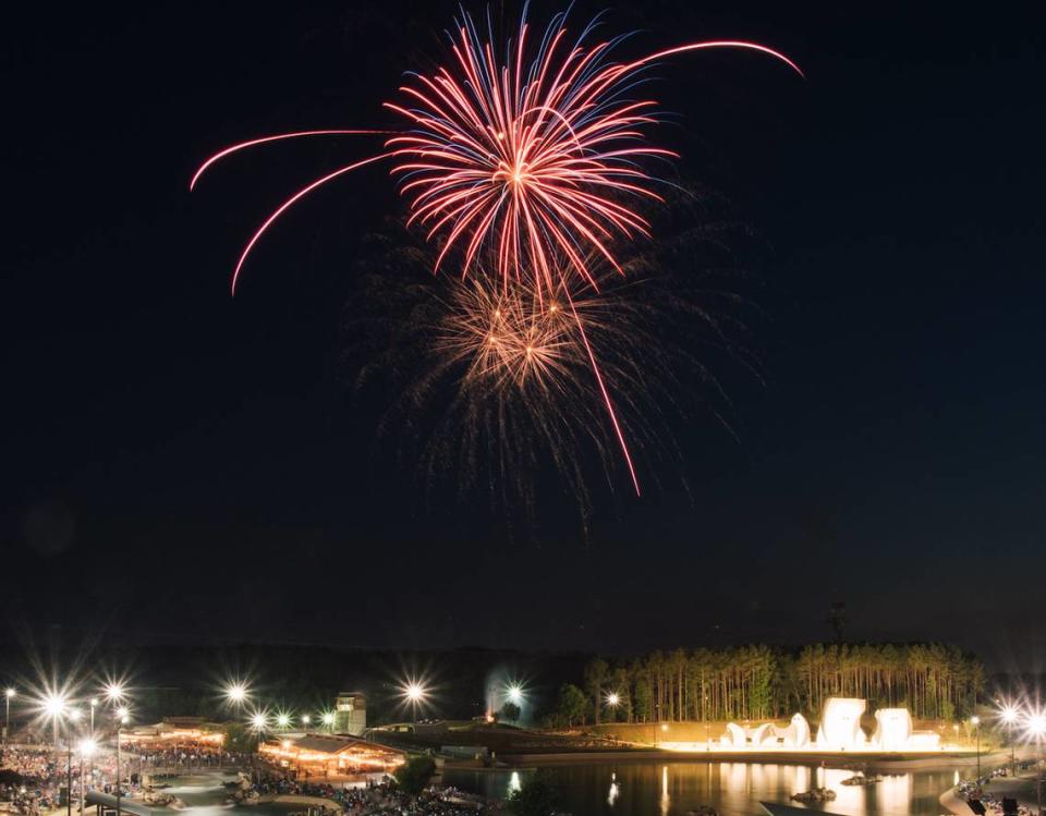 Safety concerns cited by police and the Mecklenburg County fire marshal have canceled the annual July 3-4 fireworks shows at the U.S. National Whitewater Center in Charlotte. Courtesy of the U.S. National Whitewater Center