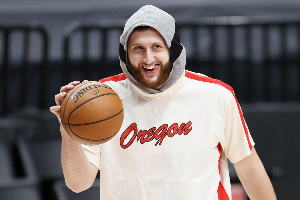 Portland Trail Blazes center Jusuf Nurkic might be the biggest non-star on the 2022 unrestricted free-agency market. (Steph Chambers/Getty Images)