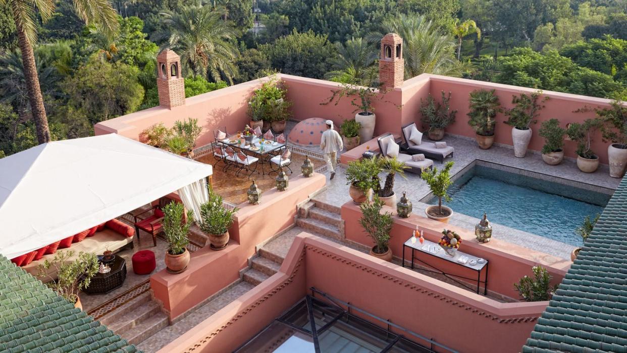 royal mansour hotel marrakech morocco rooftop of a guest riad