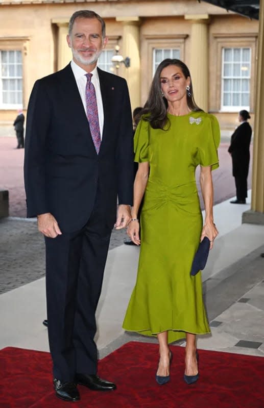 Los reyes Felipe y Letizia en la recepción de Buckingham