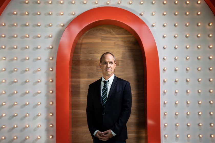 BURBANK, CALIF. - OCTOBER 02: President of Nickelodeon Brian Robbins, poses for a portrait at Nickelodeon Studio's Burbank Office on Wednesday, Oct. 2, 2019 in Burbank, Calif. (Kent Nishimura / Los Angeles Times)