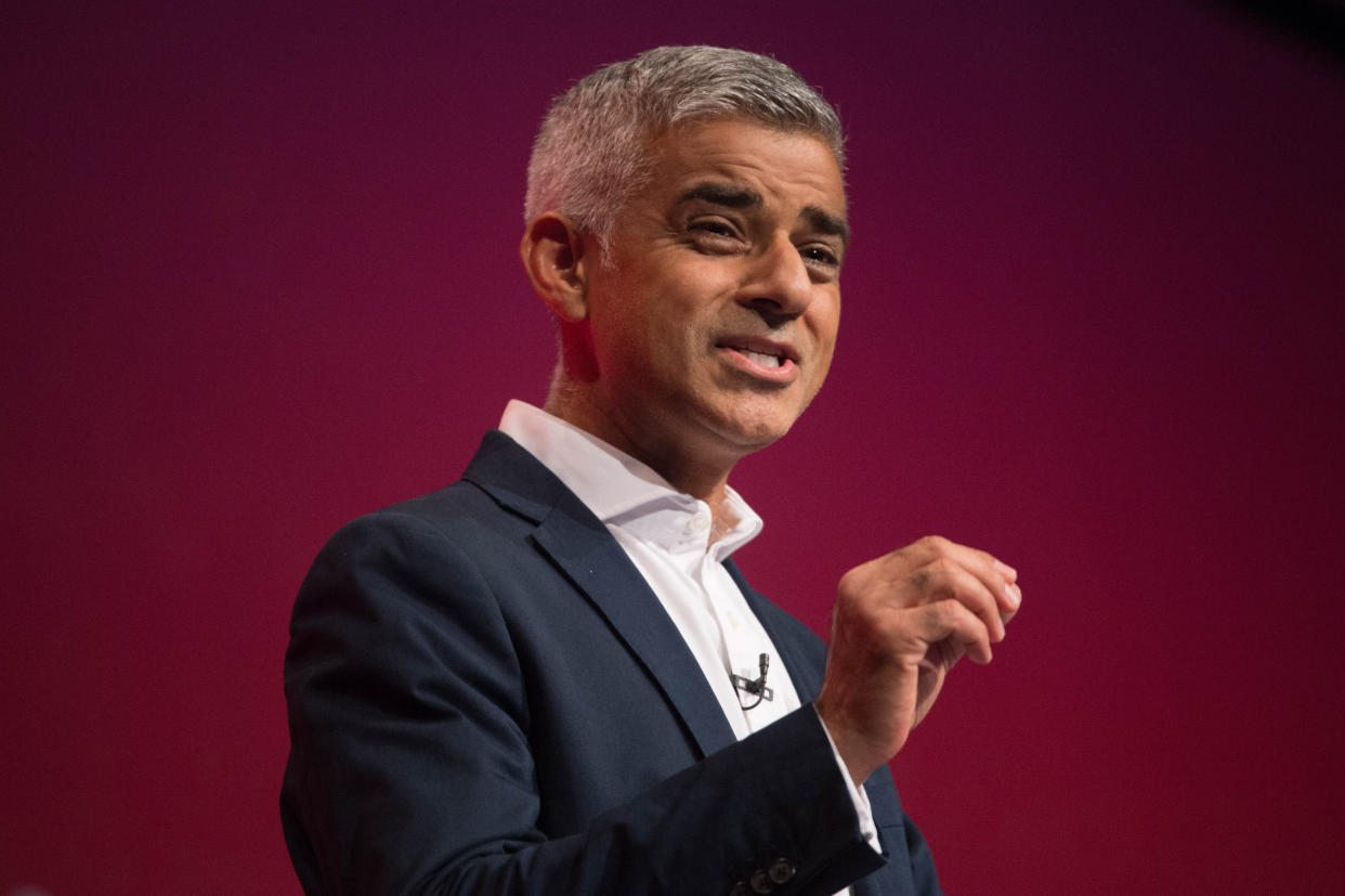 File photo dated 25/09/17 of Sadiq Khan, who has claimed Transport for London (TfL) will be forced to reduce services unless it receives a Government grant on Thursday.