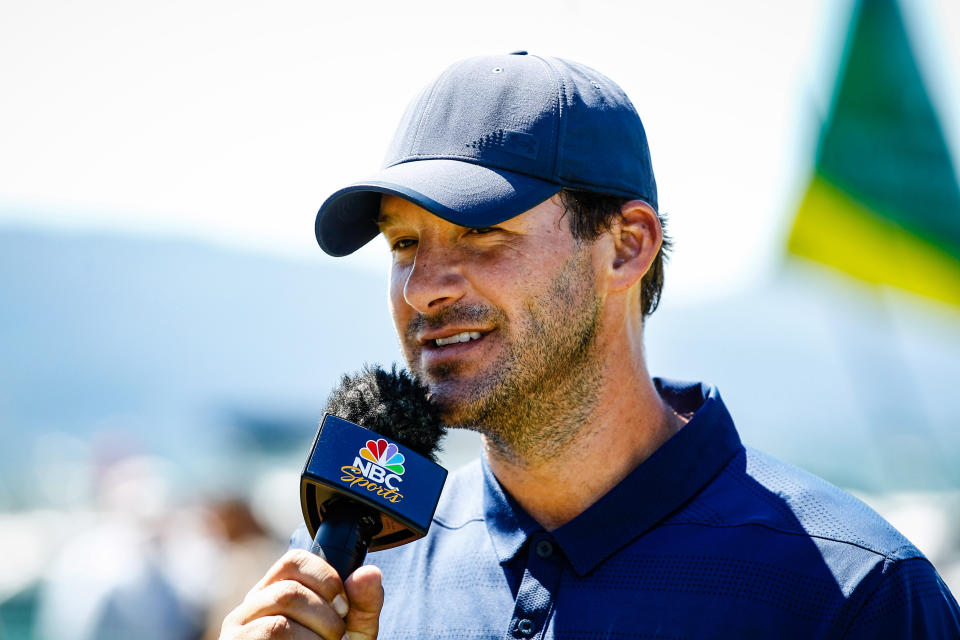 Tony Romo is participating in a PGA Tour event this week. (Getty Images)