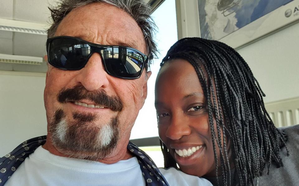John McAfee with his wife Janice - officialmcafee/Twitter