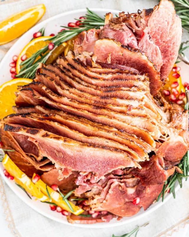 <p>Jo Cooks</p><p>This crockpot brown sugar cola glazed ham recipe requires only 5 minutes of prep time to make this incredible brown sugar and cola glaze then pour it over the ham, set it and forget it for a few hours.</p><p><strong>Get the recipe: <a href="https://www.jocooks.com/recipes/crockpot-ham/" rel="nofollow noopener" target="_blank" data-ylk="slk:Crockpot Brown Sugar Cola Glazed Ham;elm:context_link;itc:0;sec:content-canvas" class="link rapid-noclick-resp">Crockpot Brown Sugar Cola Glazed Ham</a></strong></p>