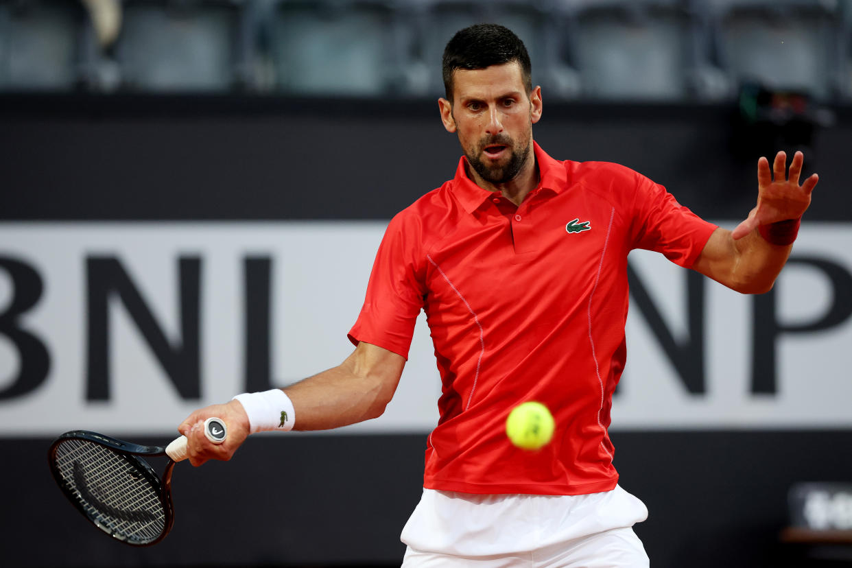 Italian Open organizers said a water bottle accidentally fell out of a fan’s backpack while they were trying to reach down to get Novak Djokovic's autograph on Friday in Rome. 