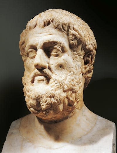<span class="caption">A marble bust of the playwright Sophocles.</span> <span class="attribution"><a class="link " href="https://www.gettyimages.com/detail/news-photo/bust-of-sophocles-athenian-playwright-roman-sculpture-in-news-photo/159829159?adppopup=true" rel="nofollow noopener" target="_blank" data-ylk="slk:DeAgostini/Getty Images;elm:context_link;itc:0;sec:content-canvas">DeAgostini/Getty Images</a></span>