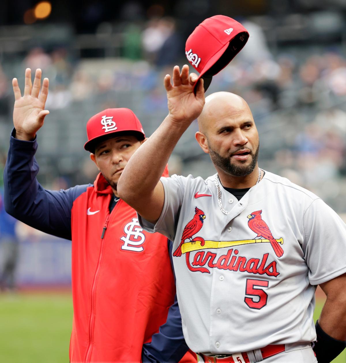 Albert Pujols, Yadier Molina play in final game of long careers