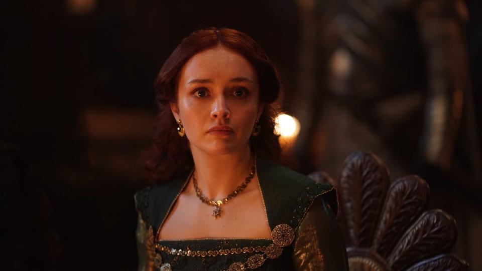 Olivia Cooke as Alicent Hightower in House of the Dragon